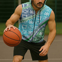 Hawaiian Quilt Pattern Sleeveless Zip Hoodie Fresh Color Mixed LT01 - Polynesian Pride