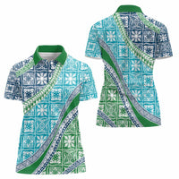 Hawaiian Quilt Pattern Women Polo Shirt Fresh Color Mixed - Polynesian Pride