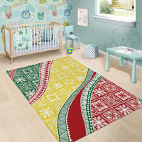 Hawaiian Quilt Pattern Area Rug Special Color Mixed - Polynesian Pride