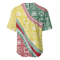 Hawaiian Quilt Pattern Baseball Jersey Special Color Mixed LT01 - Polynesian Pride