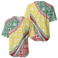 Hawaiian Quilt Pattern Baseball Jersey Special Color Mixed LT01 - Polynesian Pride
