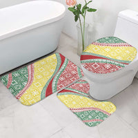Hawaiian Quilt Pattern Bathroom Set Special Color Mixed - Polynesian Pride