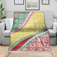 Hawaiian Quilt Pattern Blanket Special Color Mixed - Polynesian Pride