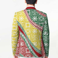 Hawaiian Quilt Pattern Blazer Special Color Mixed - Polynesian Pride