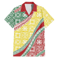 Hawaiian Quilt Pattern Family Matching Mermaid Dress and Hawaiian Shirt Special Color Mixed - Polynesian Pride