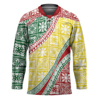 Hawaiian Quilt Pattern Hockey Jersey Special Color Mixed LT01 Unisex Multicolor - Polynesian Pride