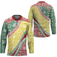 Hawaiian Quilt Pattern Hockey Jersey Special Color Mixed LT01 - Polynesian Pride