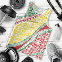 Hawaiian Quilt Pattern Men Tank Top Special Color Mixed - Polynesian Pride