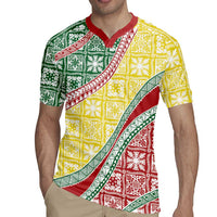 Hawaiian Quilt Pattern Rugby Jersey Special Color Mixed - Polynesian Pride