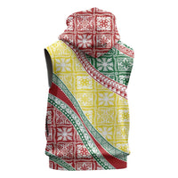 Hawaiian Quilt Pattern Sleeveless Zip Hoodie Special Color Mixed LT01 - Polynesian Pride