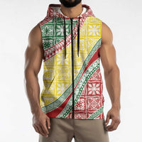 Hawaiian Quilt Pattern Sleeveless Zip Hoodie Special Color Mixed LT01 - Polynesian Pride