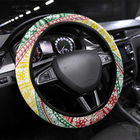 Hawaiian Quilt Pattern Steering Wheel Cover Special Color Mixed - Polynesian Pride
