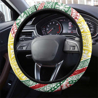 Hawaiian Quilt Pattern Steering Wheel Cover Special Color Mixed - Polynesian Pride