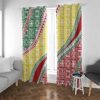 Hawaiian Quilt Pattern Window Curtain Special Color Mixed - Polynesian Pride