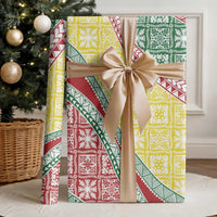 Hawaiian Quilt Pattern Wrapping Paper Special Color Mixed - Polynesian Pride