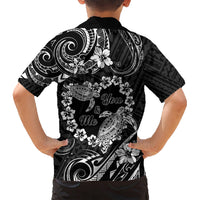Polynesian Turtle Valentine Kid Hawaiian Shirt You And Me Hibiscus Heart LT01 - Polynesian Pride