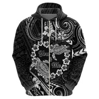 Polynesian Turtle Valentine Zip Hoodie You And Me Hibiscus Heart LT01 - Polynesian Pride