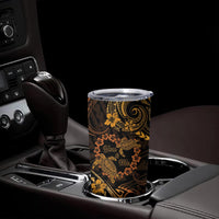 Polynesian Turtle Valentine Tumbler Cup You And Me Gold Hibiscus Heart LT01 - Polynesian Pride