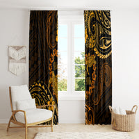 Polynesian Turtle Valentine Window Curtain You And Me Gold Hibiscus Heart LT01 - Polynesian Pride