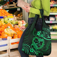 Polynesian Turtle Valentine Grocery Bag You And Me Green Hibiscus Heart