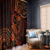 Polynesian Turtle Valentine Window Curtain You And Me Orange Hibiscus Heart LT01 - Polynesian Pride