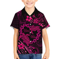 Polynesian Turtle Valentine Hawaiian Shirt You And Me Pink Hibiscus Heart LT01 - Polynesian Pride