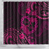 Polynesian Turtle Valentine Shower Curtain You And Me Pink Hibiscus Heart LT01 - Polynesian Pride