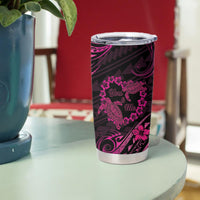 Polynesian Turtle Valentine Tumbler Cup You And Me Pink Hibiscus Heart LT01 - Polynesian Pride