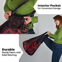 Polynesian Turtle Valentine Grocery Bag You And Me Red Hibiscus Heart