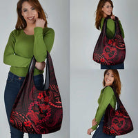 Polynesian Turtle Valentine Grocery Bag You And Me Red Hibiscus Heart
