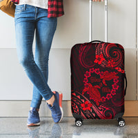 Polynesian Turtle Valentine Luggage Cover You And Me Red Hibiscus Heart LT01 - Polynesian Pride