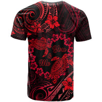 Polynesian Turtle Valentine T Shirt You And Me Red Hibiscus Heart LT01 - Polynesian Pride