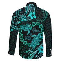 Polynesian Turtle Valentine Family Matching Mermaid Dress and Hawaiian Shirt You And Me Turquoise Hibiscus Heart LT01 - Polynesian Pride