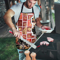 Hawaii Japanese Culture Black Apron Spring Cranes Aloha Pattern LT01 - Polynesian Pride