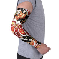 Hawaii Japanese Culture Black Arm Sleeves Spring Cranes Aloha Pattern LT01 - Polynesian Pride