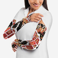 Hawaii Japanese Culture Black Arm Sleeves Spring Cranes Aloha Pattern LT01 - Polynesian Pride