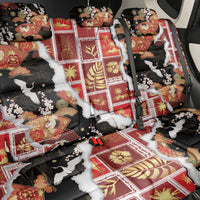 Hawaii Japanese Culture Black Back Car Seat Cover Spring Cranes Aloha Pattern