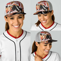 Hawaii Japanese Culture Black Baseball Net Cap Spring Cranes Aloha Pattern LT01 - Polynesian Pride