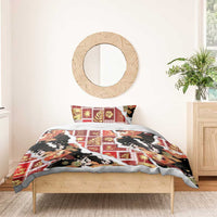 Hawaii Japanese Culture Black Bedding Set Spring Cranes Aloha Pattern LT01 - Polynesian Pride