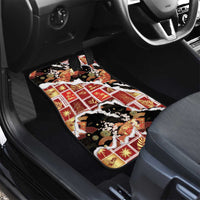 Hawaii Japanese Culture Black Car Mats Spring Cranes Aloha Pattern LT01 - Polynesian Pride