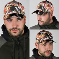 Hawaii Japanese Culture Black Classic Cap Spring Cranes Aloha Pattern LT01 - Polynesian Pride