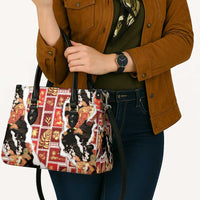 Hawaii Japanese Culture Black Leather Bag Spring Cranes Aloha Pattern LT01 - Polynesian Pride
