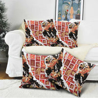 Hawaii Japanese Culture Black Pillow Cover Spring Cranes Aloha Pattern LT01 - Polynesian Pride