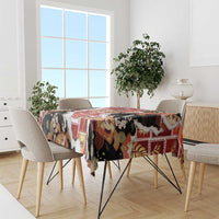 Hawaii Japanese Culture Black Tablecloth Spring Cranes Aloha Pattern LT01 - Polynesian Pride