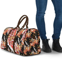 Hawaii Japanese Culture Black Travel Bag Spring Cranes Aloha Pattern LT01 - Polynesian Pride
