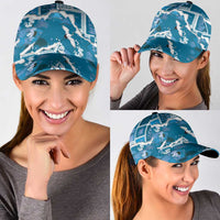 Hawaii Japanese Culture Blue Classic Cap Spring Cranes Aloha Pattern LT01 - Polynesian Pride