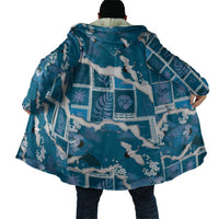 Hawaii Japanese Culture Blue Cloak Spring Cranes Aloha Pattern LT01 - Polynesian Pride
