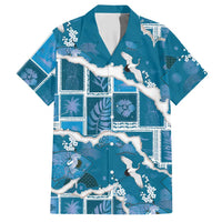 Hawaii Japanese Culture Blue Hawaiian Shirt Spring Cranes Aloha Pattern LT01 Blue - Polynesian Pride