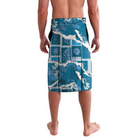 Hawaii Japanese Culture Blue Lavalava Spring Cranes Aloha Pattern LT01 - Polynesian Pride