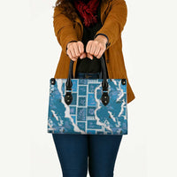 Hawaii Japanese Culture Blue Leather Bag Spring Cranes Aloha Pattern LT01 - Polynesian Pride